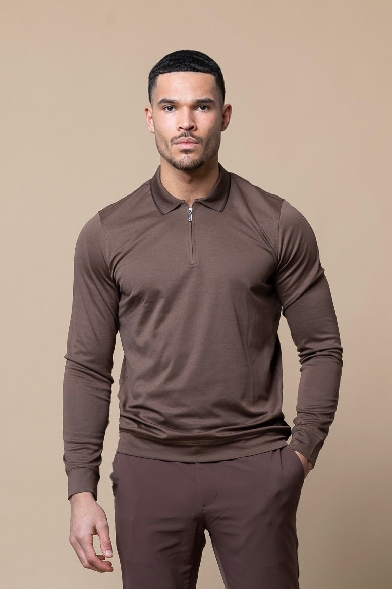 MERCERISED POLO TWO-TONE