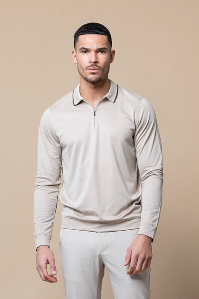 MERCERISED POLO TWO-TONE